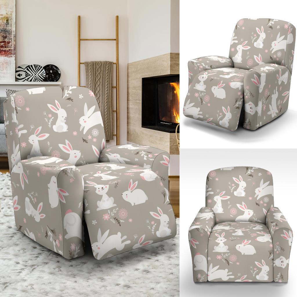 Rabbit Pattern Print Design RB03 Recliner Slipcover-JORJUNE.COM
