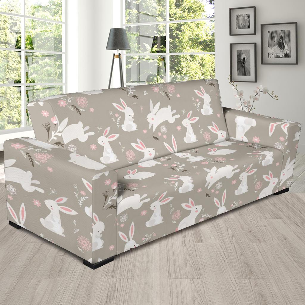Rabbit Pattern Print Design RB03 Sofa Slipcover-JORJUNE.COM