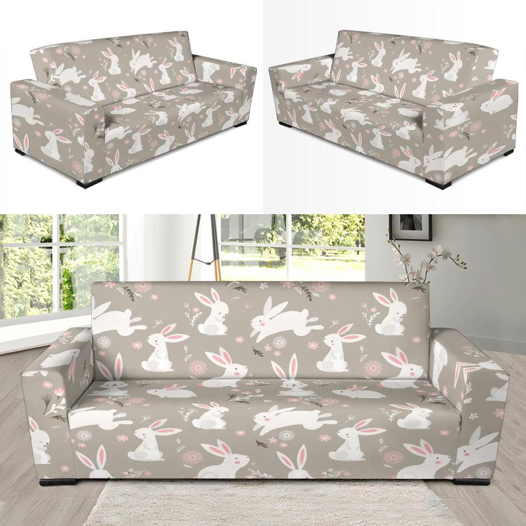 Rabbit Pattern Print Design RB03 Sofa Slipcover-JORJUNE.COM