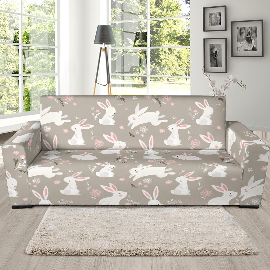 Rabbit Pattern Print Design RB03 Sofa Slipcover-JORJUNE.COM