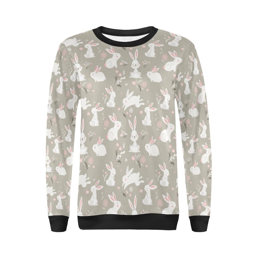 Rabbit Pattern Print Design RB03 Women Long Sleeve Sweatshirt-JorJune