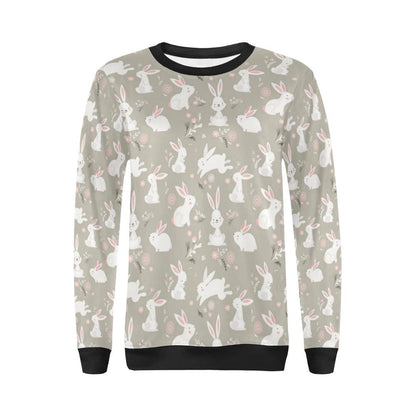 Rabbit Pattern Print Design RB03 Women Long Sleeve Sweatshirt-JorJune