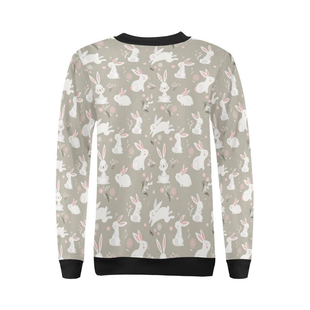 Rabbit Pattern Print Design RB03 Women Long Sleeve Sweatshirt-JorJune