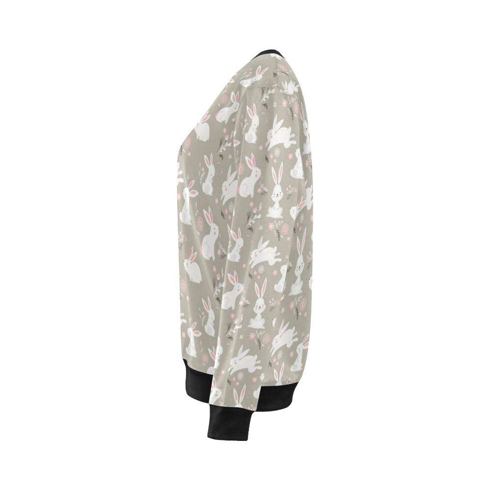 Rabbit Pattern Print Design RB03 Women Long Sleeve Sweatshirt-JorJune