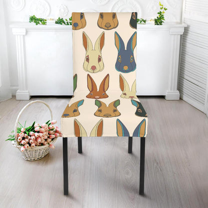 Rabbit Pattern Print Design RB04 Dining Chair Slipcover-JORJUNE.COM