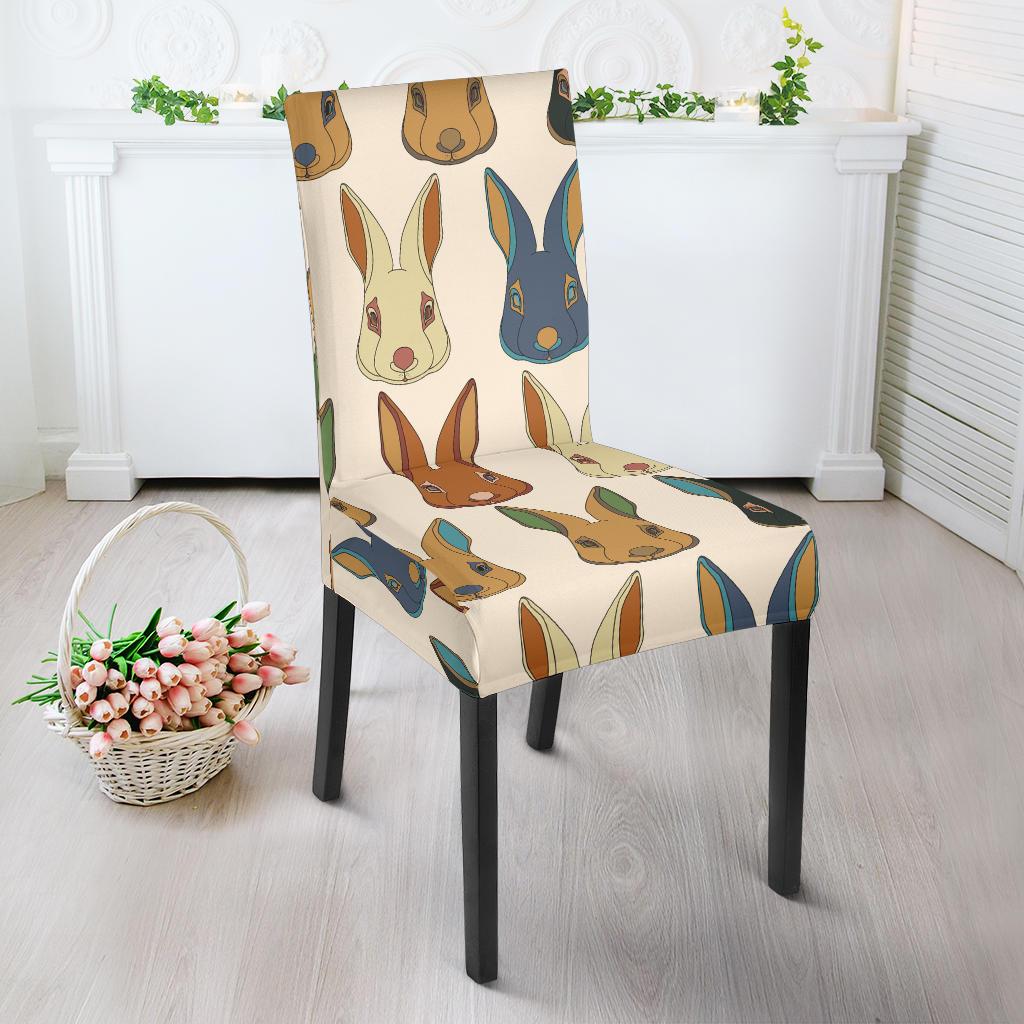 Rabbit Pattern Print Design RB04 Dining Chair Slipcover-JORJUNE.COM