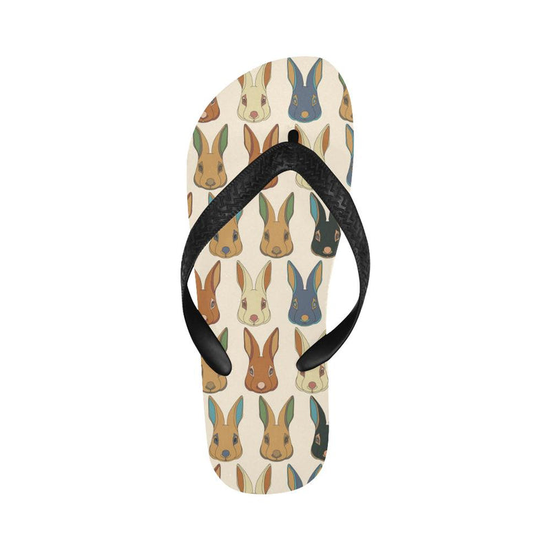 Rabbit Pattern Print Design RB04 Flip Flops-JorJune