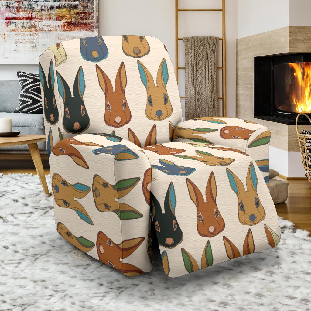 Rabbit Pattern Print Design RB04 Recliner Slipcover-JORJUNE.COM