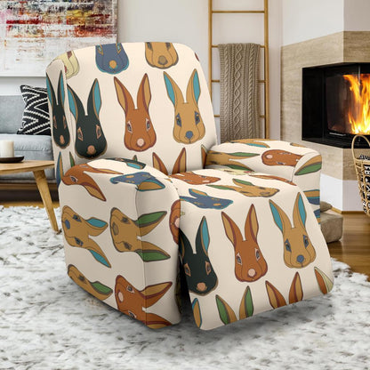 Rabbit Pattern Print Design RB04 Recliner Slipcover-JORJUNE.COM