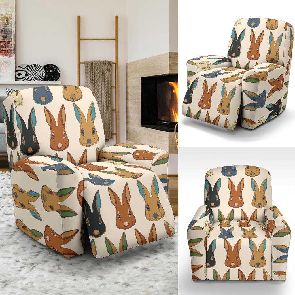 Rabbit Pattern Print Design RB04 Recliner Slipcover-JORJUNE.COM