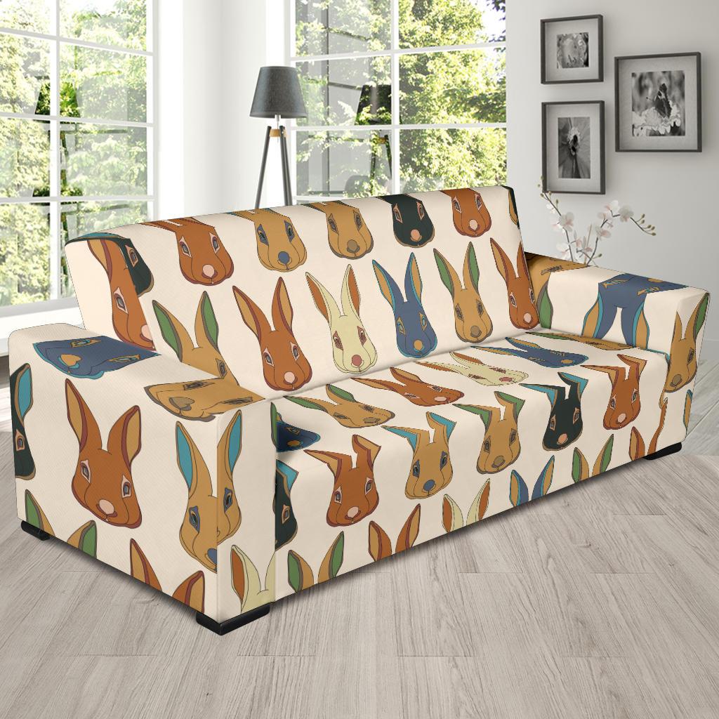 Rabbit Pattern Print Design RB04 Sofa Slipcover-JORJUNE.COM