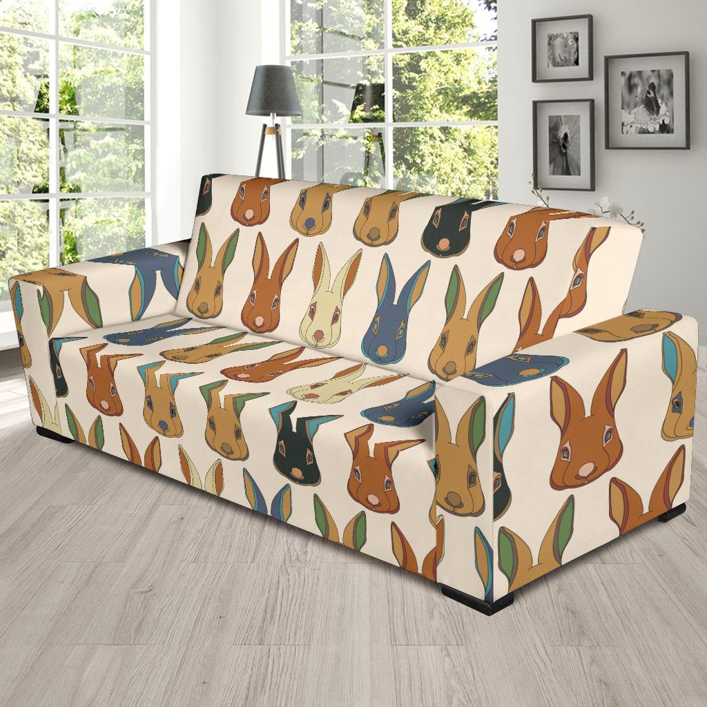 Rabbit Pattern Print Design RB04 Sofa Slipcover-JORJUNE.COM