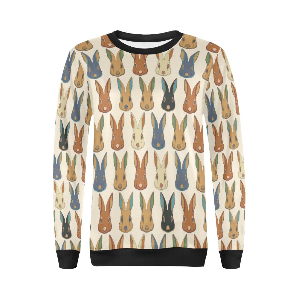 Rabbit Pattern Print Design RB04 Women Long Sleeve Sweatshirt-JorJune