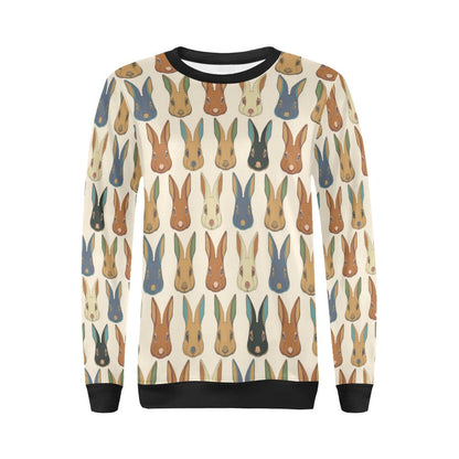 Rabbit Pattern Print Design RB04 Women Long Sleeve Sweatshirt-JorJune