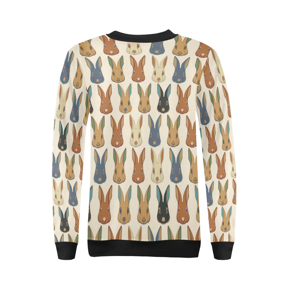 Rabbit Pattern Print Design RB04 Women Long Sleeve Sweatshirt-JorJune