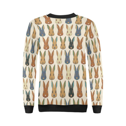Rabbit Pattern Print Design RB04 Women Long Sleeve Sweatshirt-JorJune