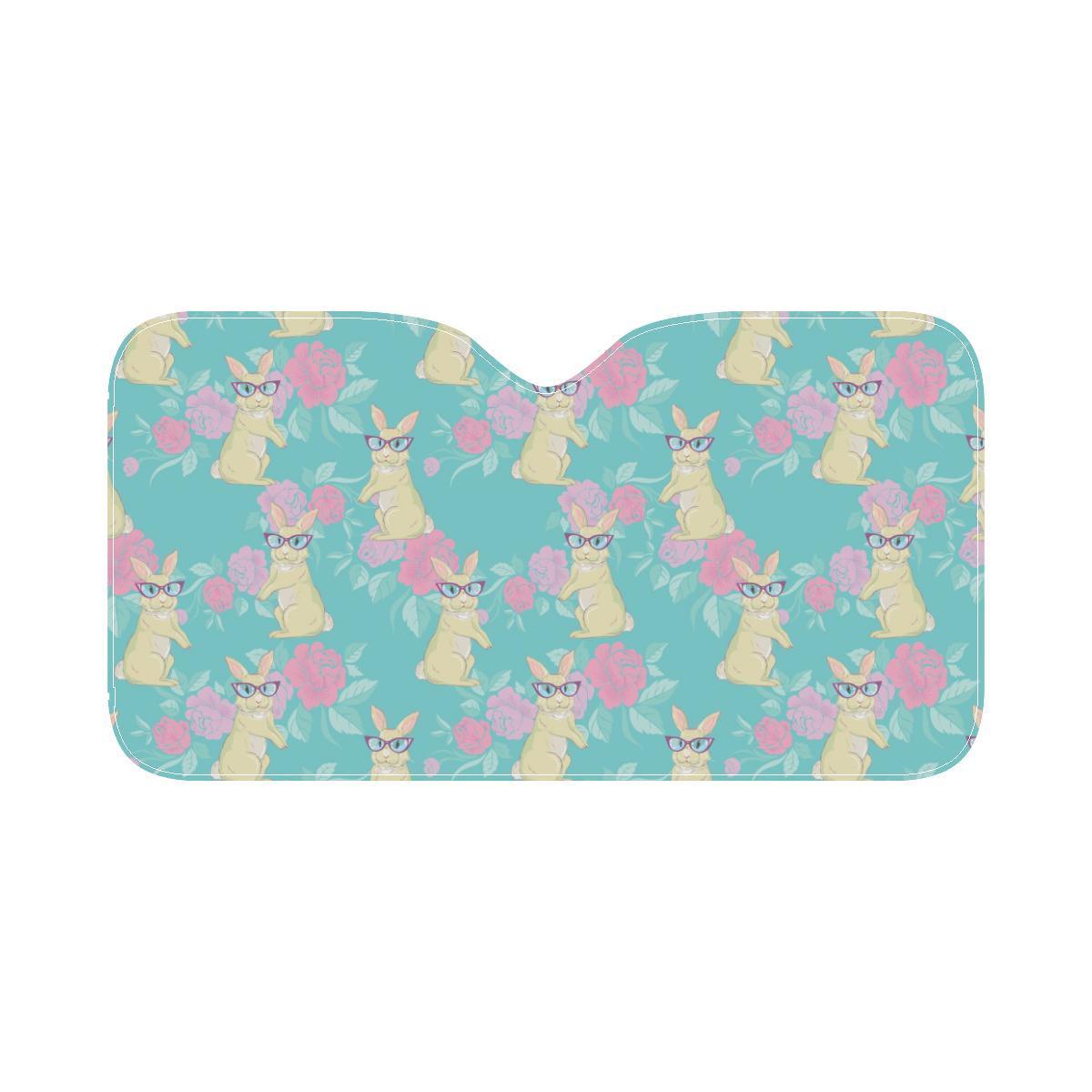 Rabbit Pattern Print Design RB05 Car Sun Shade-JorJune