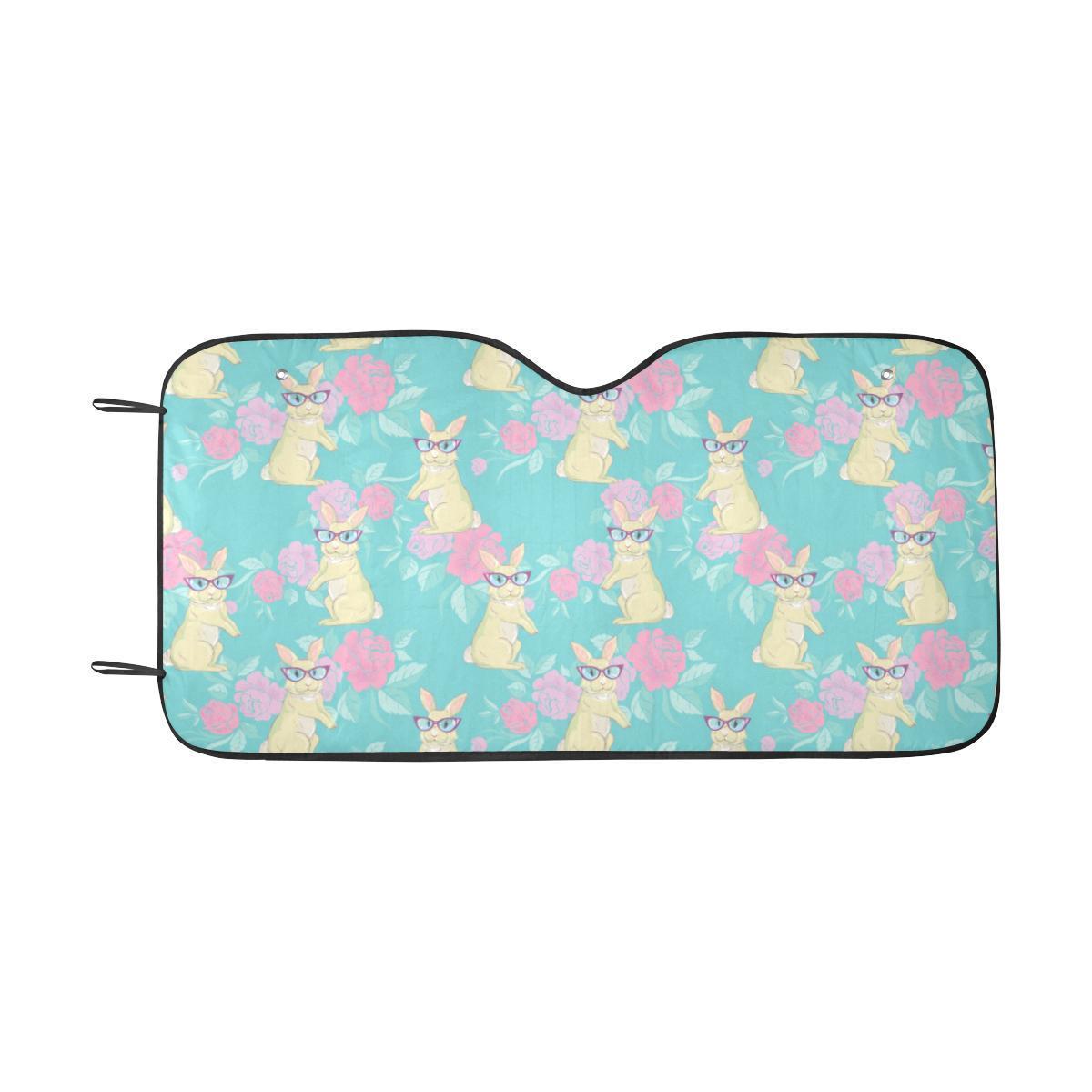 Rabbit Pattern Print Design RB05 Car Sun Shade-JorJune