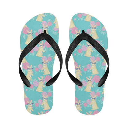 Rabbit Pattern Print Design RB05 Flip Flops-JorJune