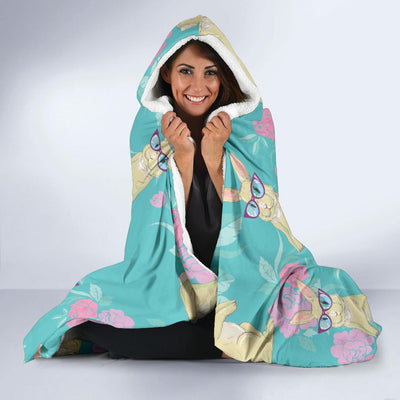 Rabbit Pattern Print Design RB05 Hooded Blanket-JORJUNE.COM