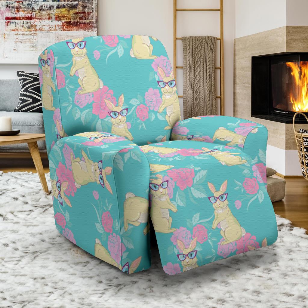 Rabbit Pattern Print Design RB05 Recliner Slipcover-JORJUNE.COM