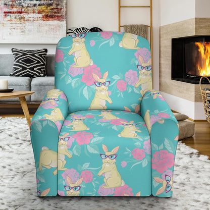 Rabbit Pattern Print Design RB05 Recliner Slipcover-JORJUNE.COM