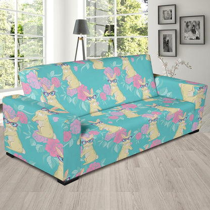 Rabbit Pattern Print Design RB05 Sofa Slipcover-JORJUNE.COM