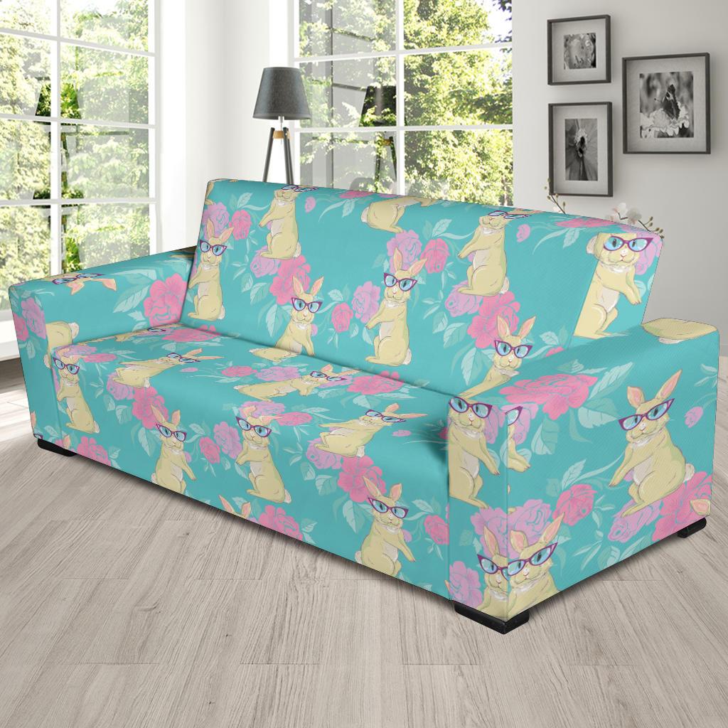 Rabbit Pattern Print Design RB05 Sofa Slipcover-JORJUNE.COM
