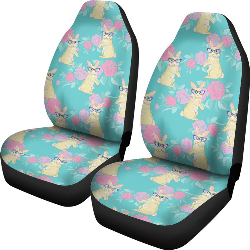 Rabbit Pattern Print Design RB05 Universal Fit Car Seat Covers-JorJune