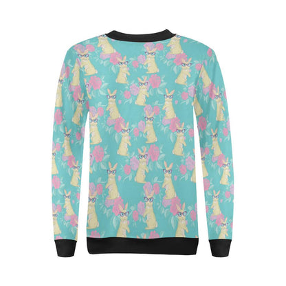 Rabbit Pattern Print Design RB05 Women Long Sleeve Sweatshirt-JorJune