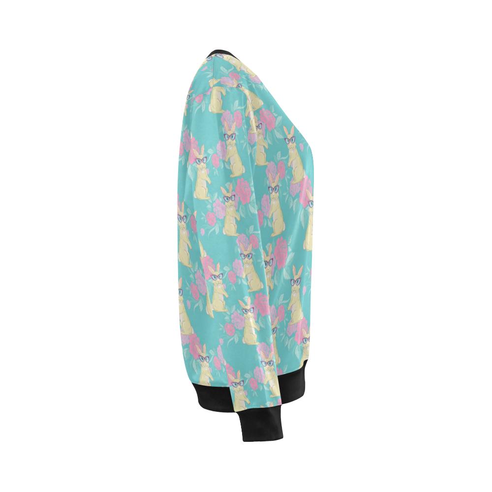 Rabbit Pattern Print Design RB05 Women Long Sleeve Sweatshirt-JorJune