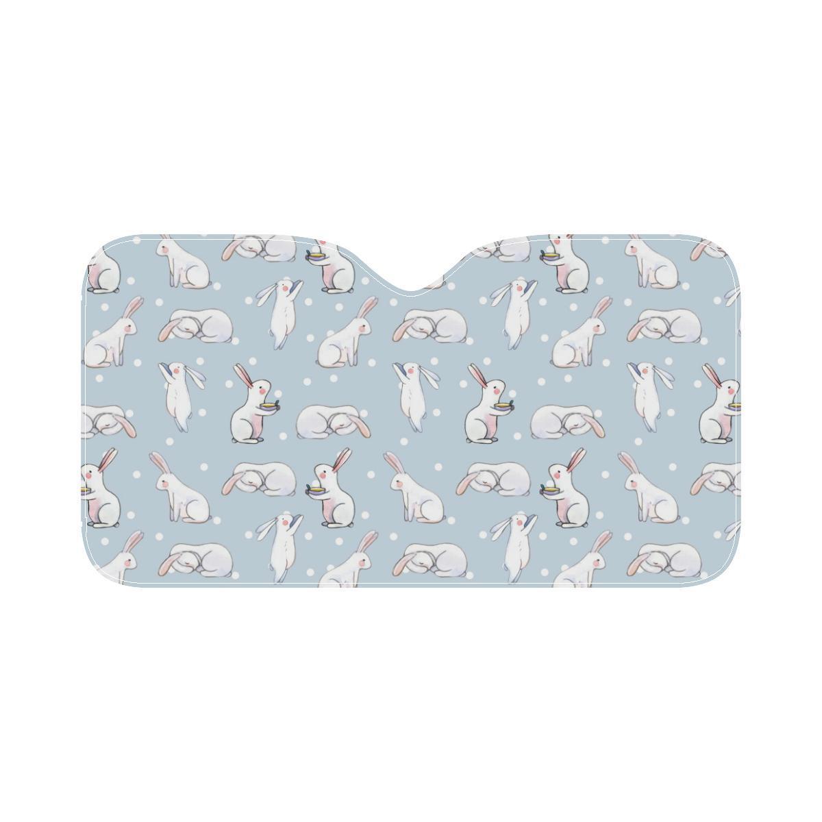 Rabbit Pattern Print Design RB06 Car Sun Shade-JorJune