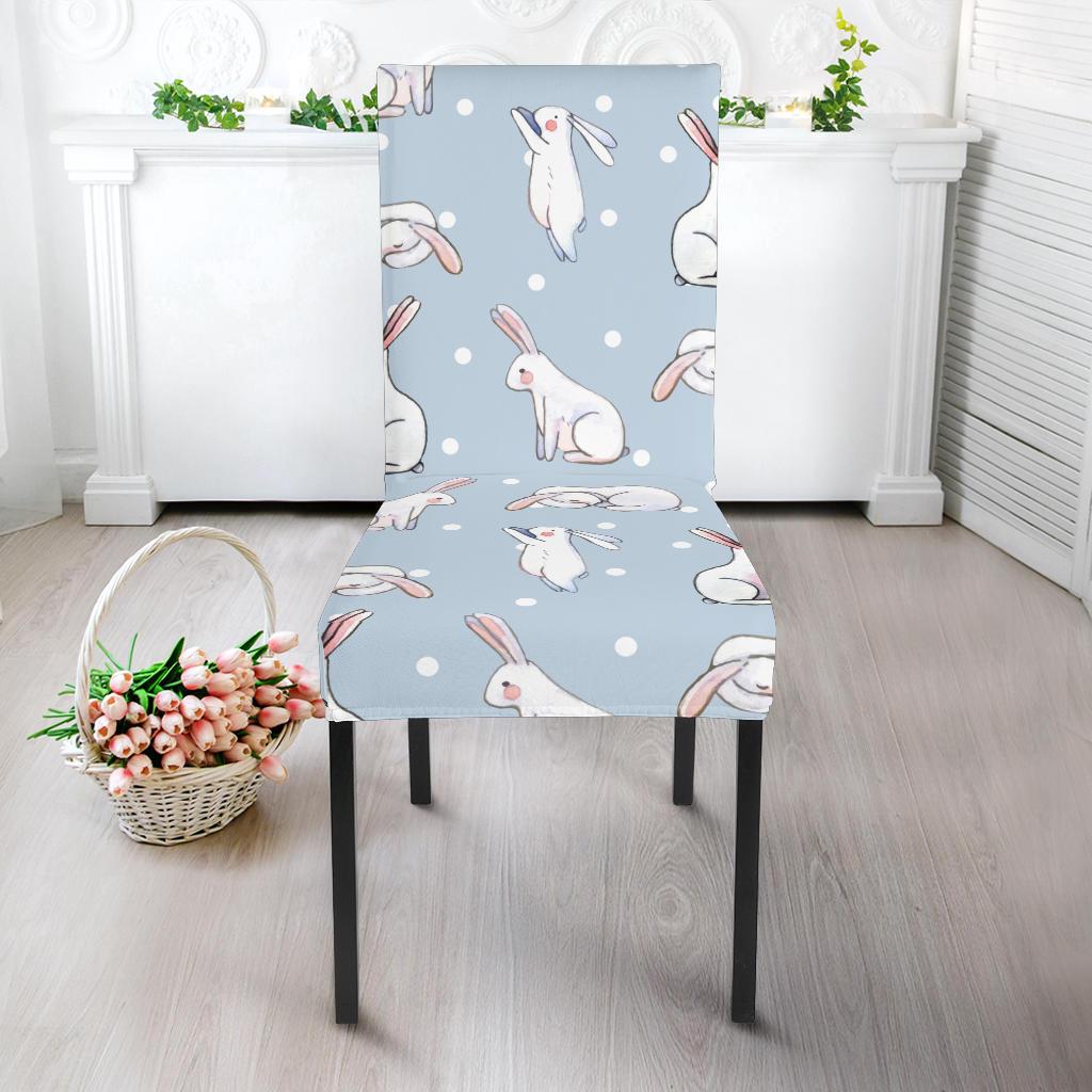 Rabbit Pattern Print Design RB06 Dining Chair Slipcover-JORJUNE.COM