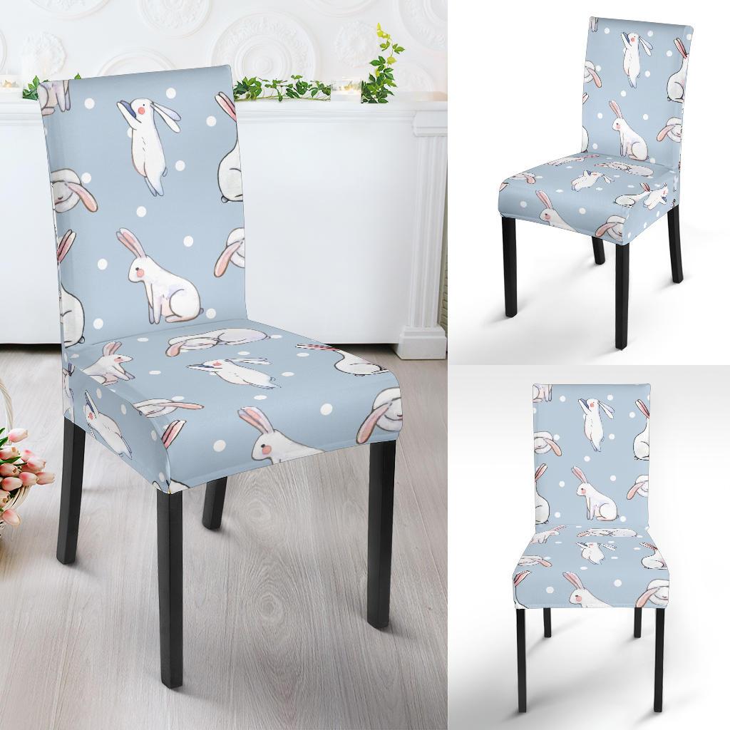 Rabbit Pattern Print Design RB06 Dining Chair Slipcover-JORJUNE.COM