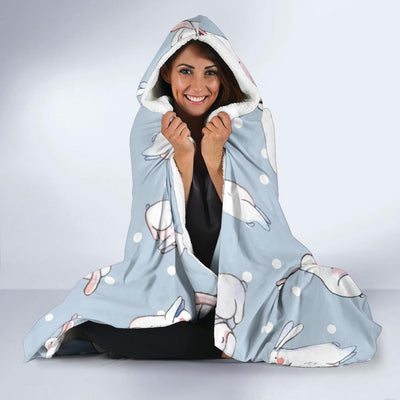 Rabbit Pattern Print Design RB06 Hooded Blanket-JORJUNE.COM