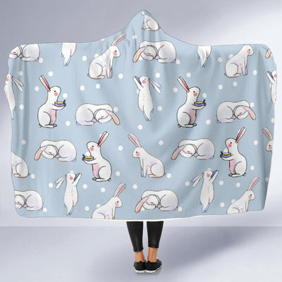 Rabbit Pattern Print Design RB06 Hooded Blanket-JORJUNE.COM