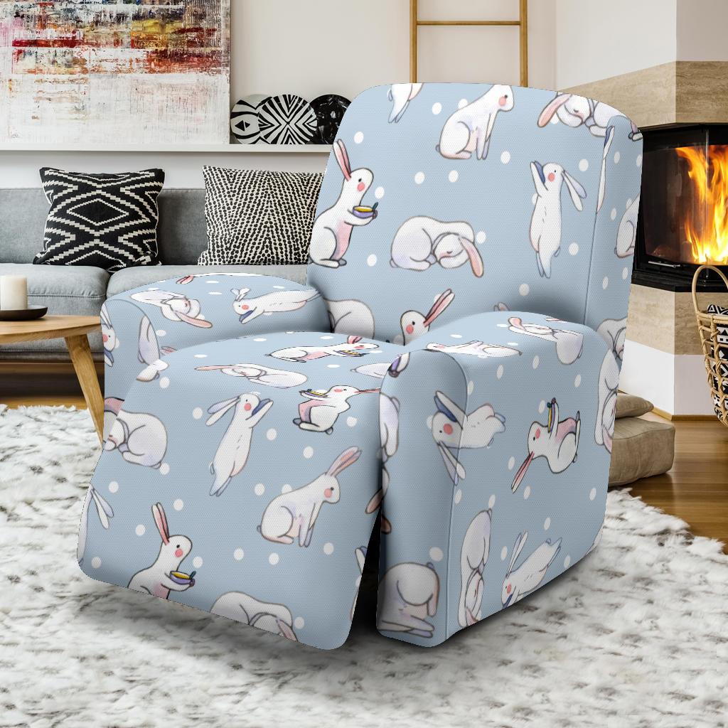 Rabbit Pattern Print Design RB06 Recliner Slipcover-JORJUNE.COM