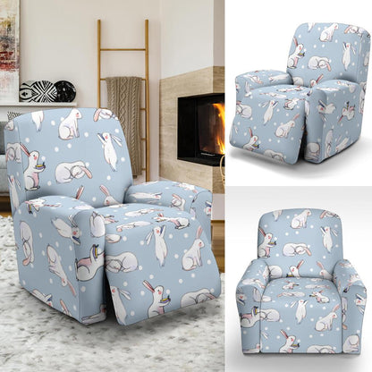 Rabbit Pattern Print Design RB06 Recliner Slipcover-JORJUNE.COM