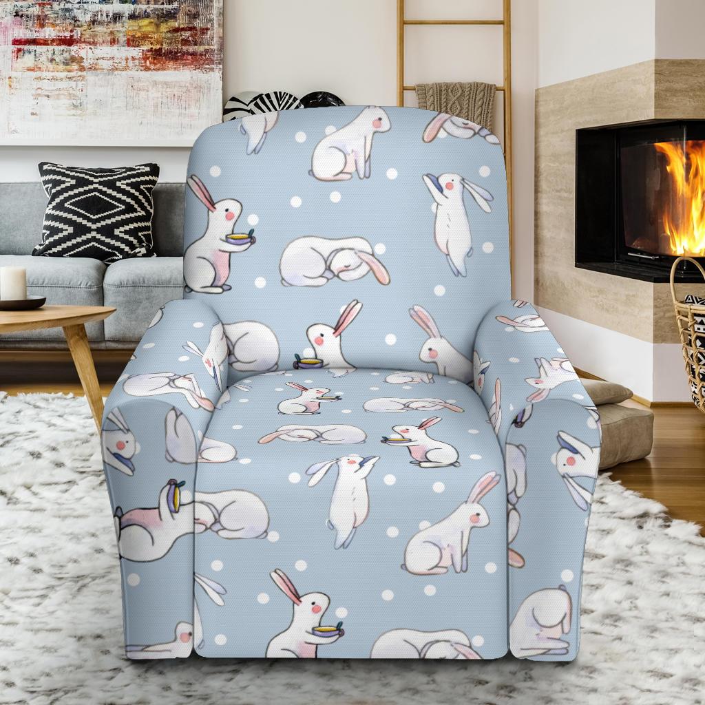 Rabbit Pattern Print Design RB06 Recliner Slipcover-JORJUNE.COM