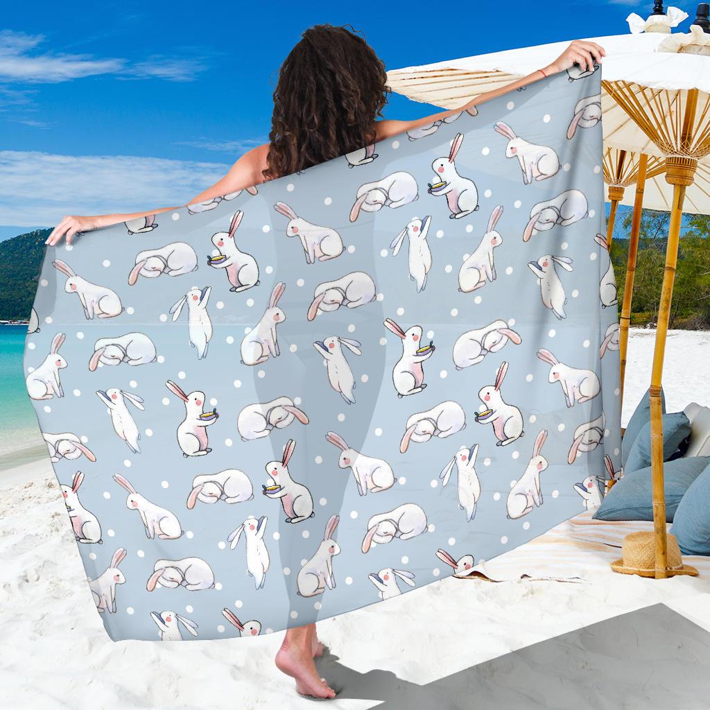 Rabbit Pattern Print Design RB06 Sarong Pareo Wrap-JORJUNE.COM