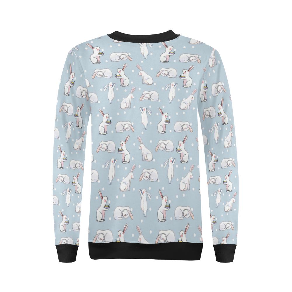 Rabbit Pattern Print Design RB06 Women Long Sleeve Sweatshirt-JorJune