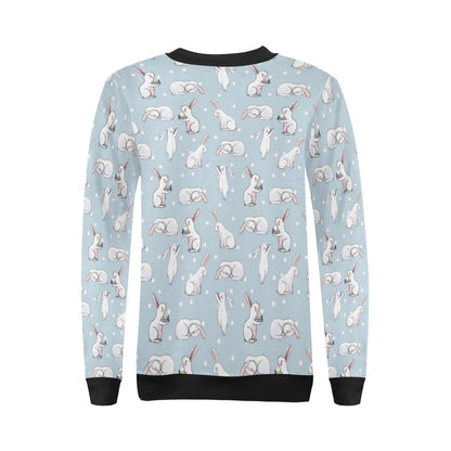 Rabbit Pattern Print Design RB06 Women Long Sleeve Sweatshirt-JorJune