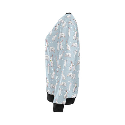 Rabbit Pattern Print Design RB06 Women Long Sleeve Sweatshirt-JorJune