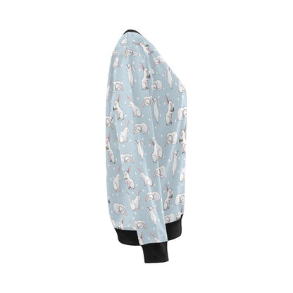 Rabbit Pattern Print Design RB06 Women Long Sleeve Sweatshirt-JorJune