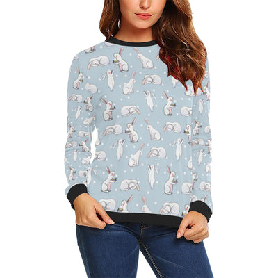 Rabbit Pattern Print Design RB06 Women Long Sleeve Sweatshirt-JorJune