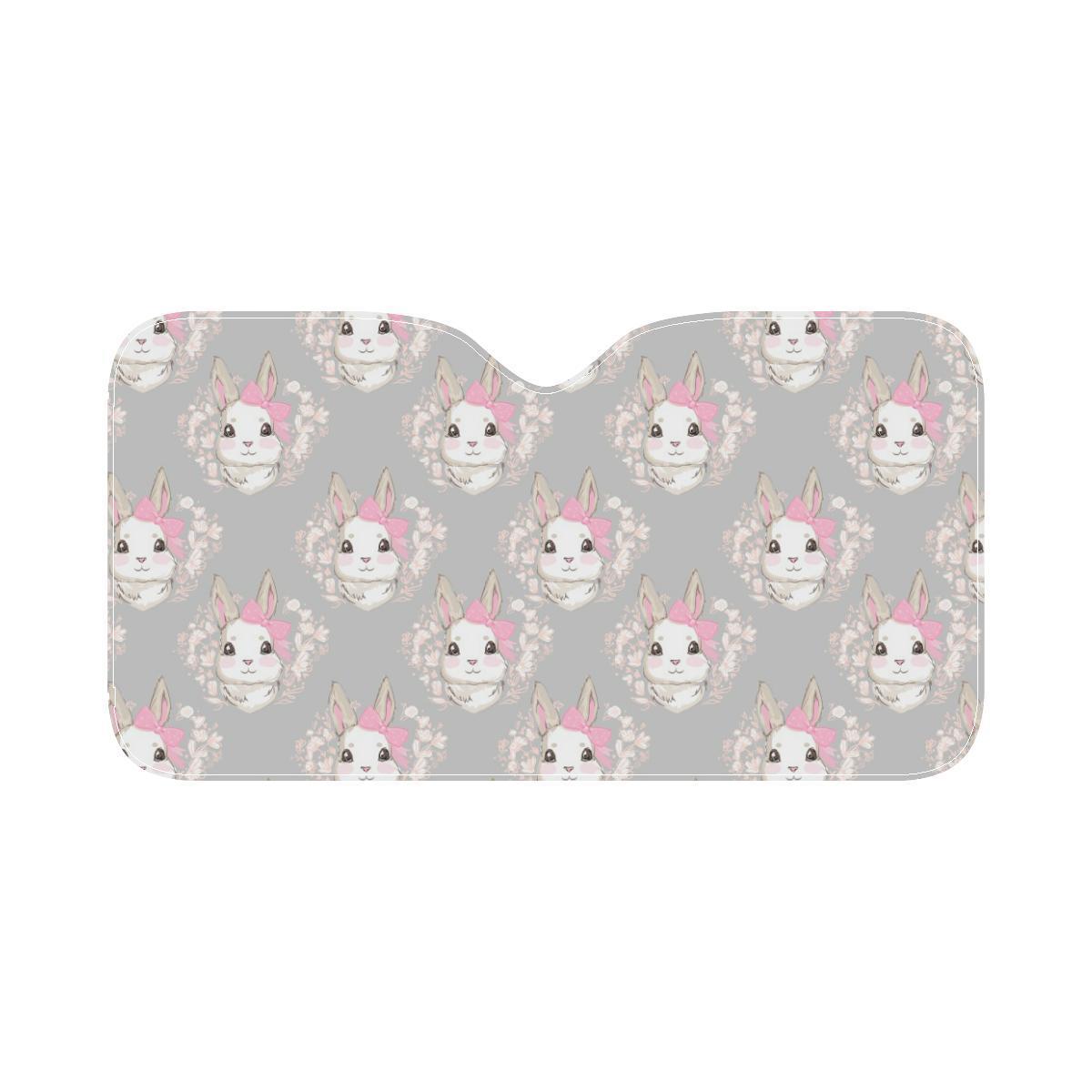 Rabbit Pattern Print Design RB07 Car Sun Shade-JorJune