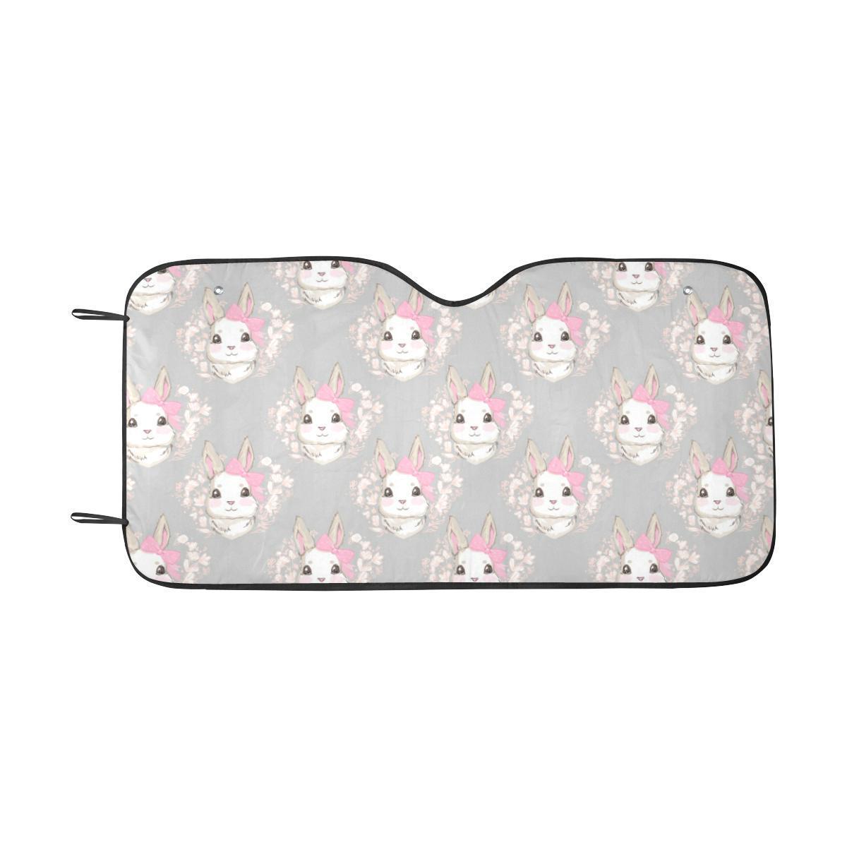 Rabbit Pattern Print Design RB07 Car Sun Shade-JorJune