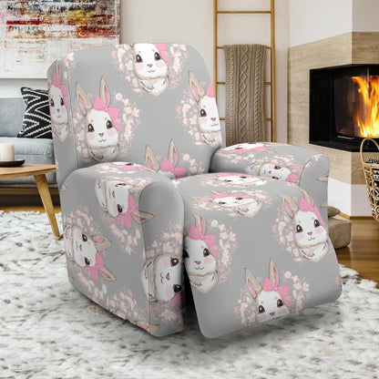 Rabbit Pattern Print Design RB07 Recliner Slipcover-JORJUNE.COM