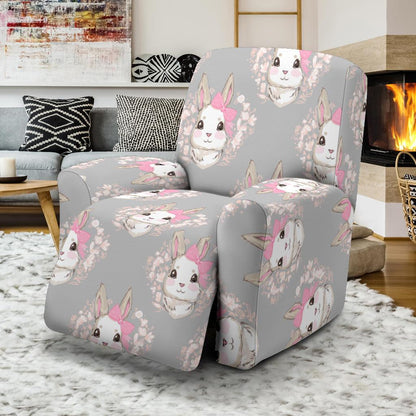 Rabbit Pattern Print Design RB07 Recliner Slipcover-JORJUNE.COM
