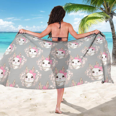 Rabbit Pattern Print Design RB07 Sarong Pareo Wrap-JORJUNE.COM